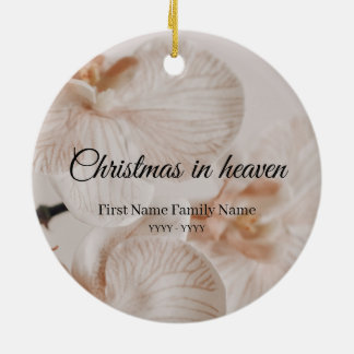 Jul i himlen minnesornament orkidé julgransprydnad keramik