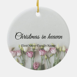 Jul i himlen minnesornament rosor julgransprydnad keramik