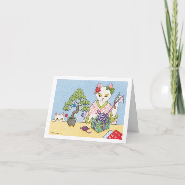 Jul i Japan-notecard Helgkort (Framsida)