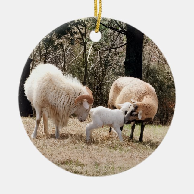 Jul i jordbrukshus julgransprydnad keramik (Framsidan)