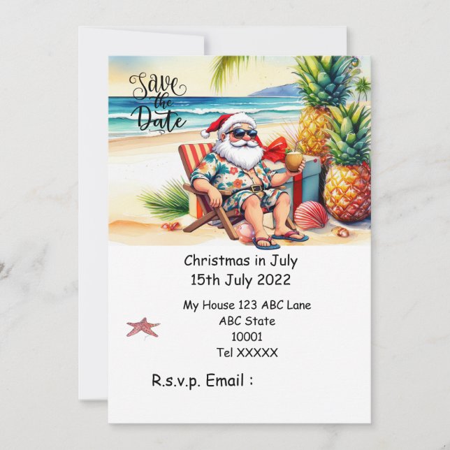 Jul i jul med TOMTE Save the date Inbjudningar (Framsida)