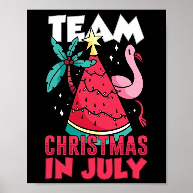 Jul i jul-teamet Sarcastic Summer Santa Humo Poster (Framsidan)