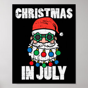 Jul i julen Santa-ljus Xmas sommar kvinnor K Poster