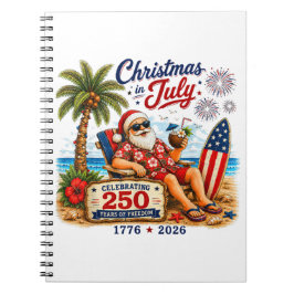 Jul i juli 250 år av frihet strandtomte anteckningsbok