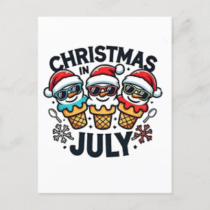 Jul i juli 4 juli Ice Cream USA Inbjudan Vykort