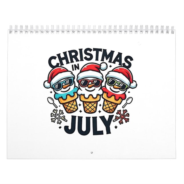 Jul i juli 4 juli Ice Cream USA Kalender (Omslag)
