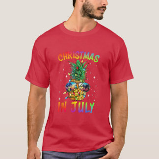 Jul i juli Ananas Julafton Träd Sommar Vaca T Shirt