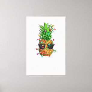 Jul i juli: Ananas Julafton Träd, sommartid, Manar Canvastryck