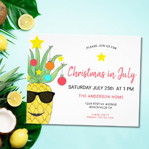 Jul i juli Ananas Party Flygblad