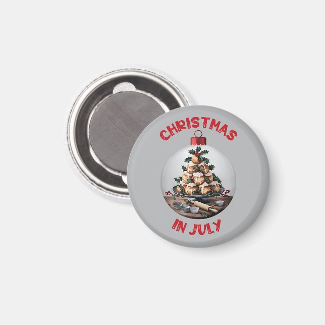 Jul i juli, Bauble Profiteroles Magnet (Front/Back)