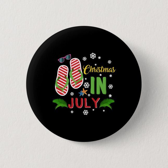 Jul i juli Beach Flinflip flops Sunglass Sol Knapp (Framsida)