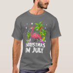 Jul i juli: Beach-sommaren Flamingo Handflatan Trä T Shirt<br><div class="desc">Jul i juli: Sommarvalljakt i Flamingo Handflatan Träd</div>