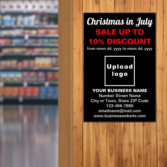 Jul i juli Business Sale Black Poster (Skapare uppladdad)
