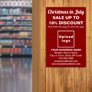 Jul i juli Business Sale Red Poster
