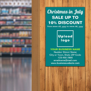 Jul i juli - Business Sale Teal Grönt Poster
