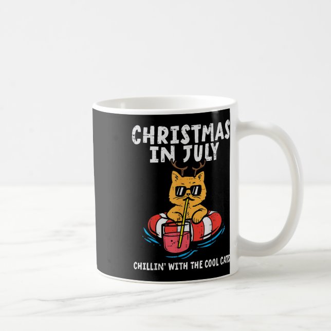 Jul i juli: Chillin Coola Cats Funny Meowy Xm Kaffemugg (Höger)