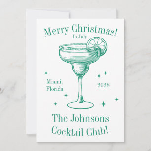 Jul i juli Cocktail Party Personlig Julkort