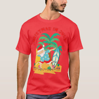 Jul i juli Dabbing Santa Tropical Beach Su T Shirt