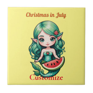 Jul i juli Elf Sjöjungfru Thunder_Cove Kakelplatta