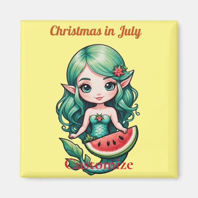 Jul i juli Elf Sjöjungfru Thunder_Cove Magnet (Framsidan)