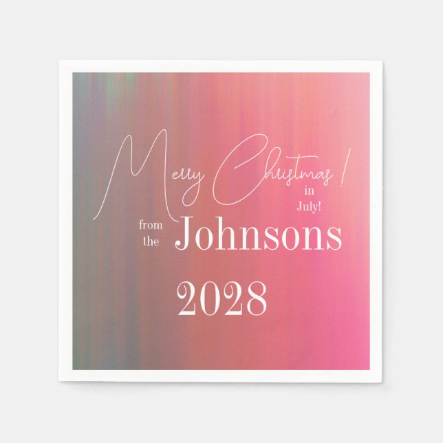 Jul i juli Familj Party Pappersservett (Framsidan)