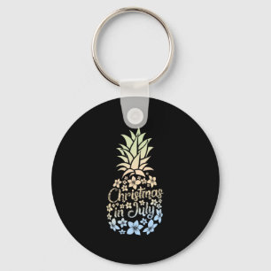 Jul i juli Färgglad Ananas Strand Sommar Nyckelring