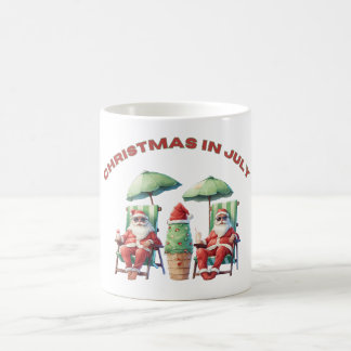 Jul i juli: Finny Beach Santa's Vacation Magisk Mugg