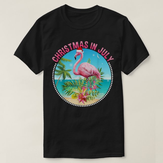 Jul i juli Flamingo i Santa Hat Kids Toddl T Shirt (Design framsida)