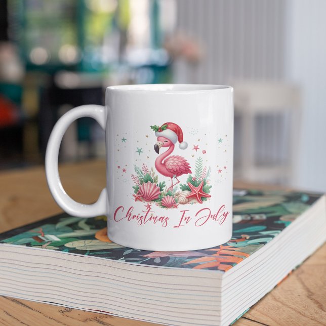 Jul i juli Flamingo Kaffemugg (Skapare uppladdad)