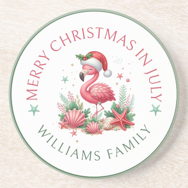 Jul i juli Flamingo Underlägg (Framsidan)