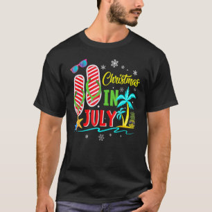 Jul i juli Flinflip flops Beach-sommaren T Shirt