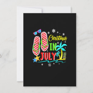 Jul i juli: Flinflip flops Funny Beach Summer Va Inbjudningar