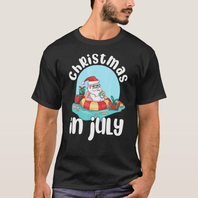 Jul i juli Flutit Jultomten sommar Uncorn T Shirt (Framsida)