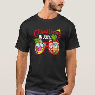 Jul i juli: Glass Flamingo Surfing S T Shirt
