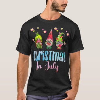 Jul i juli Gnomes Watermelon Sommar Party 2 T Shirt