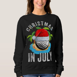 Jul i juli Golf Boll Santa Hat Sommar Party T Shirt