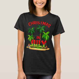 Jul i juli, Handflatan Tre Julafton Träd Light Sum T Shirt