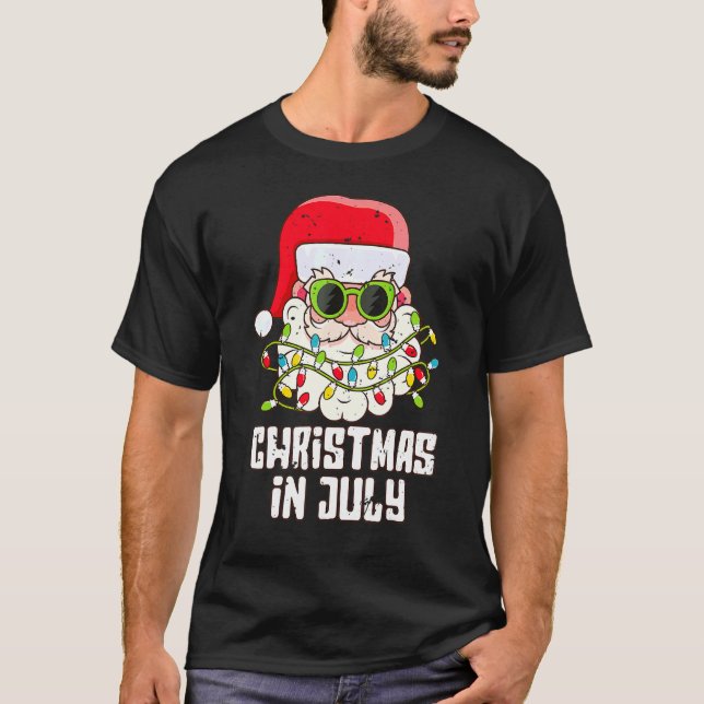 Jul i juli: Hat Sunglasses Beach Summe T Shirt (Framsida)