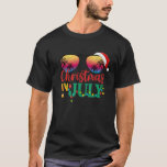 Jul i juli: Hat Sunglasses Beach Sunse T Shirt<br><div class="desc">Jul i juli,  Santa Hat Sunglasses Beach Sunset Summer</div>