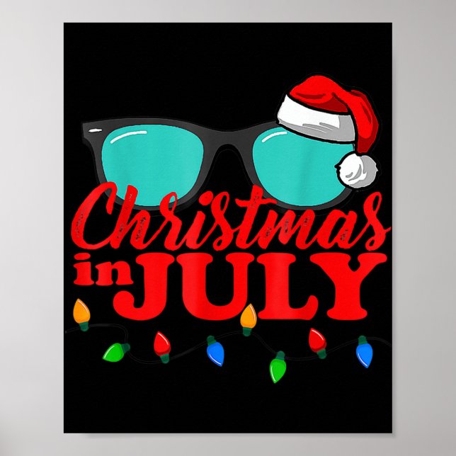 Jul i juli: Hat Sunglasses Somme Cele Poster (Framsidan)