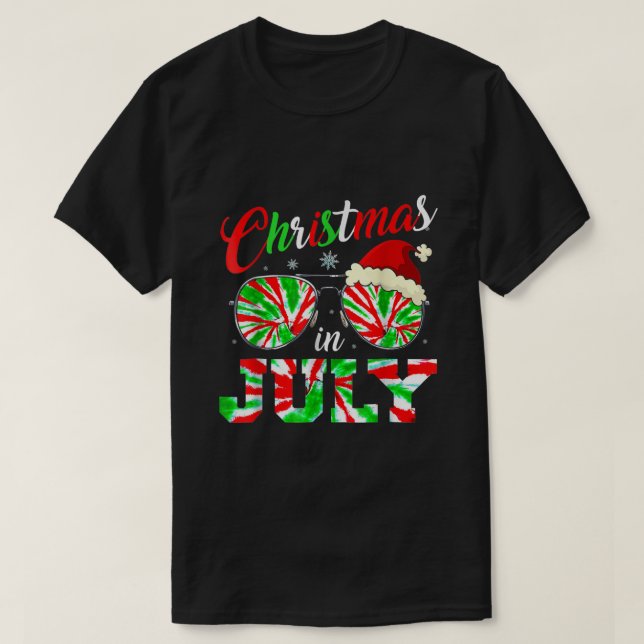 Jul i juli: Hat Tie Dye Sunglasses Sum T Shirt (Design framsida)