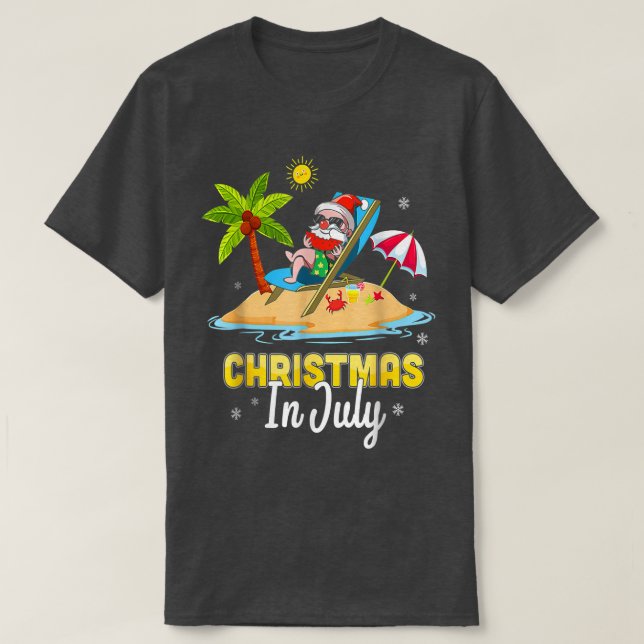 Jul i juli: Hawaii Beach Sommar Vaca T Shirt (Design framsida)