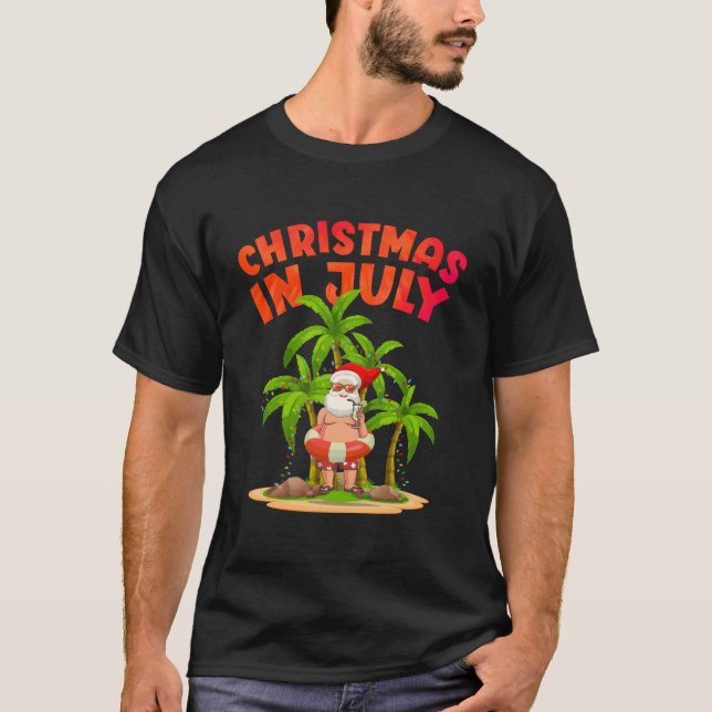 Jul i juli Hawaii Jultomten Tee Hawaiian (Framsida)