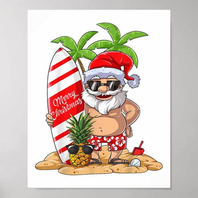 Jul i juli: Hawaii Surfing Gifts Sum Poster (Framsidan)