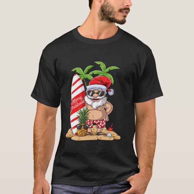 Jul i juli, Hawaii Surfing Gifts Sum T Shirt (Framsida)
