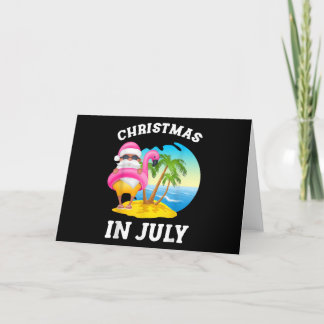 Jul i juli i Santa Flamingo Bassäng, sommaren Helgkort