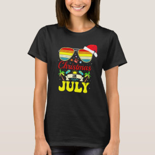 Jul i juli i Santa Hat Sunglasses Hawaii Summ T Shirt