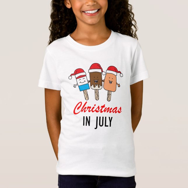 Jul i juli Ice Pops Cute T Shirt (Framsida)