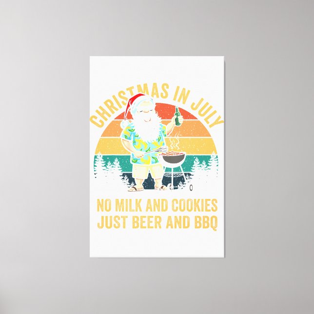 Jul i juli: Ingen Cookies Bara Cocktails Sommar Canvastryck (Framsida)