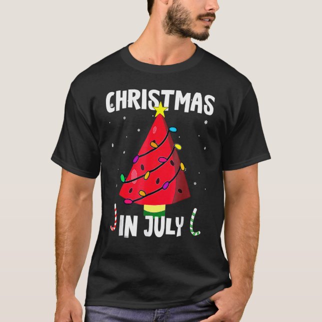 Jul i juli Julgran Watermelon Sommar T Shirt (Framsida)